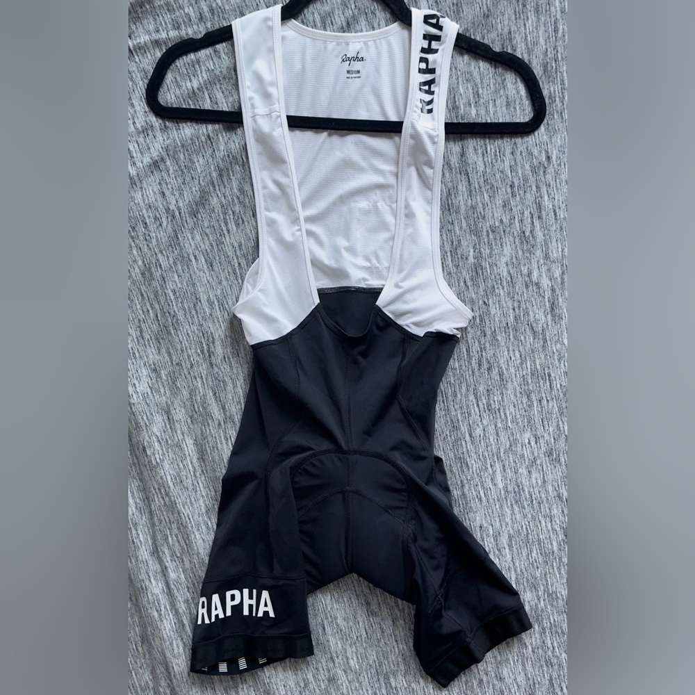 Rapha Men’s Pro Team Training Bib Shorts - Black / White Medium - Like New